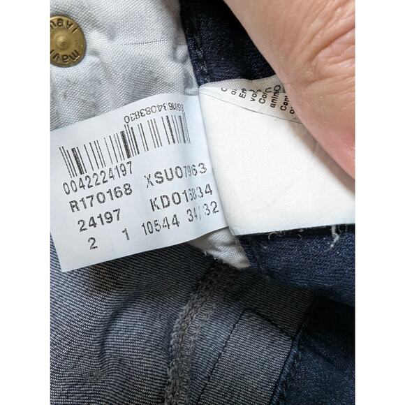 Mavi Jeans Jake Slim Leg Mens 34x32 Blue Dark Wash Distressed - Picture 8 of 9